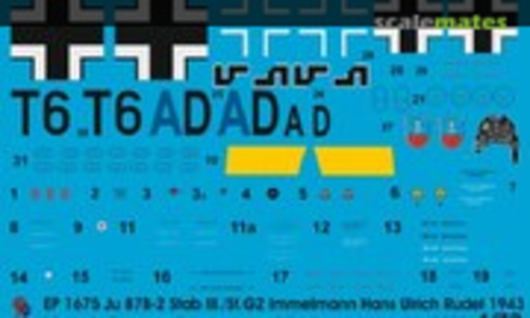 1:72 Ju 87 B-2 Stab III./St.G2 Immelmann Hans Ulrich Rudel Russland 1943 (Peddinghaus-Decals EP 1675) EP 1675