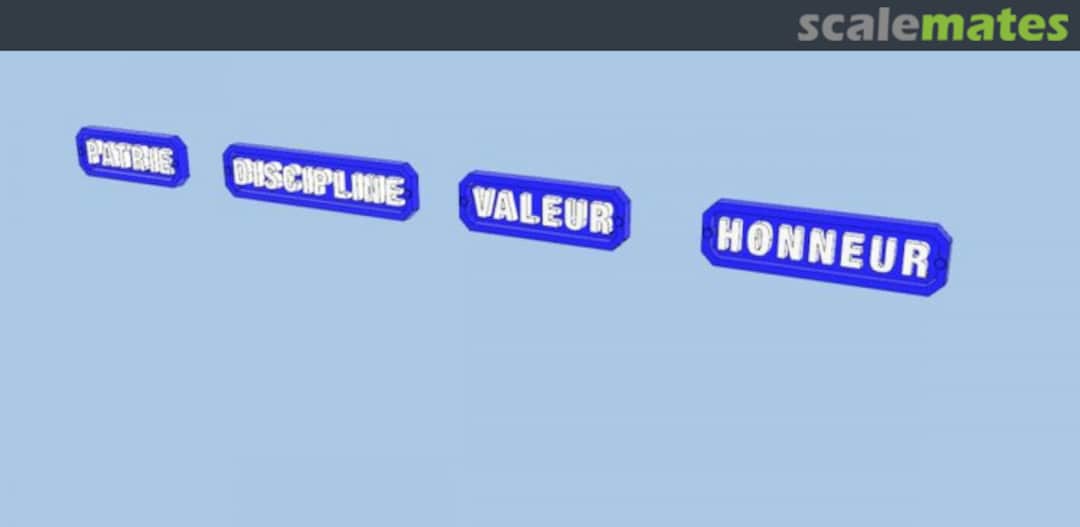 Boxart Plaques Valeur-Honneur-Discipline-Patrie (1 piece) 3D 100 022 L'Arsenal