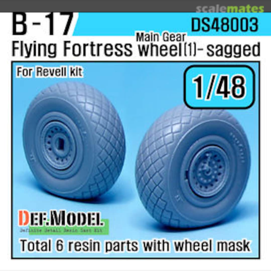 Boxart B-17 Flying Fortress Sagged Wheel Set DS48003 Def.Model