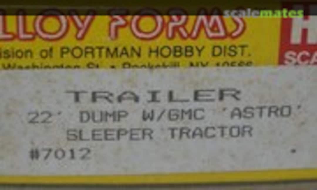 1:87 GMC ASTRO W/22' DUMP TRAILER (Alloy Forms 7012)