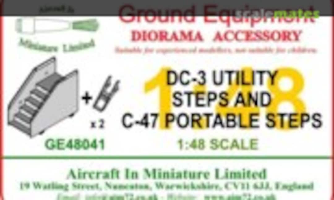 1:48 DC-3/C-47A Utility Steps & C-47 portable steps (Aircraft In Miniature Ltd GE48041) GE48041
