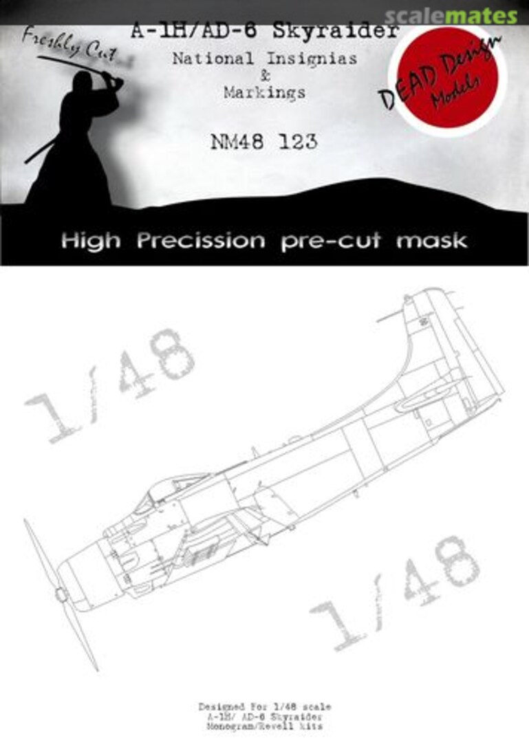Boxart A-1H/J Skyraider - National Insignias & Markings NM48123 DEAD Design Models Boxart A-1H/J Skyraider - National Insignias & Markings NM48123 DEAD Design Models