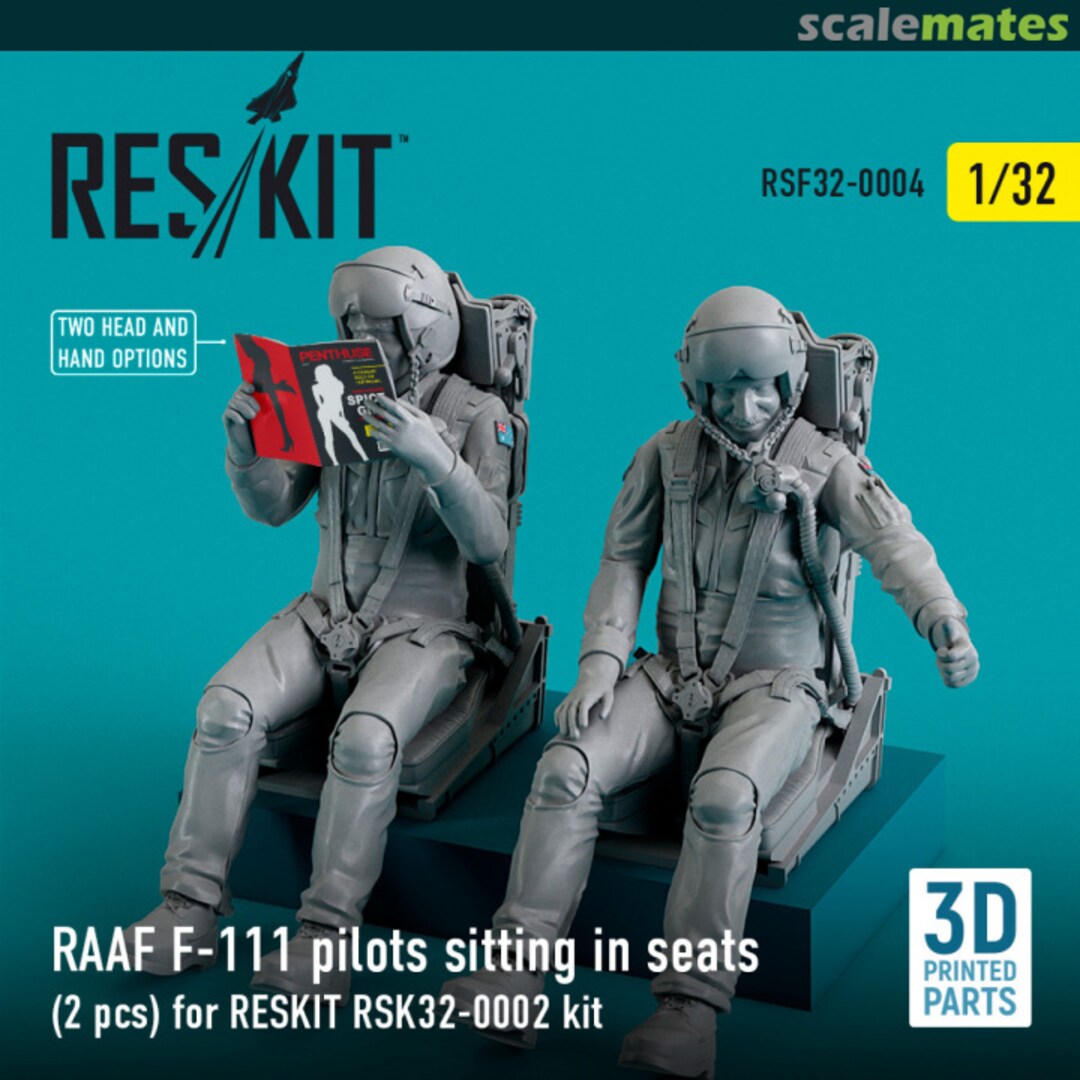 Boxart RAAF F-111 Pilots Sitting in Seats RSF32-0004 ResKit Boxart RAAF F-111 Pilots Sitting in Seats RSF32-0004 ResKit
