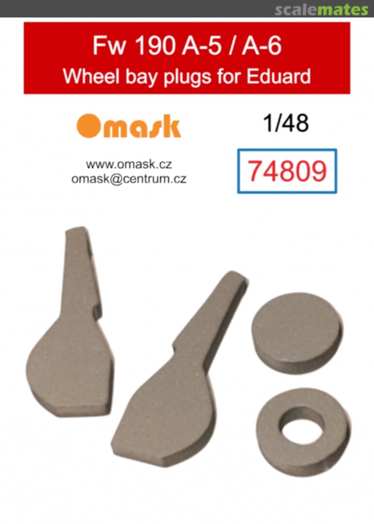 Boxart Fw 190 A-5 / A-6 wheel bay plugs 74809 Omask Boxart Fw 190 A-5 / A-6 wheel bay plugs 74809 Omask