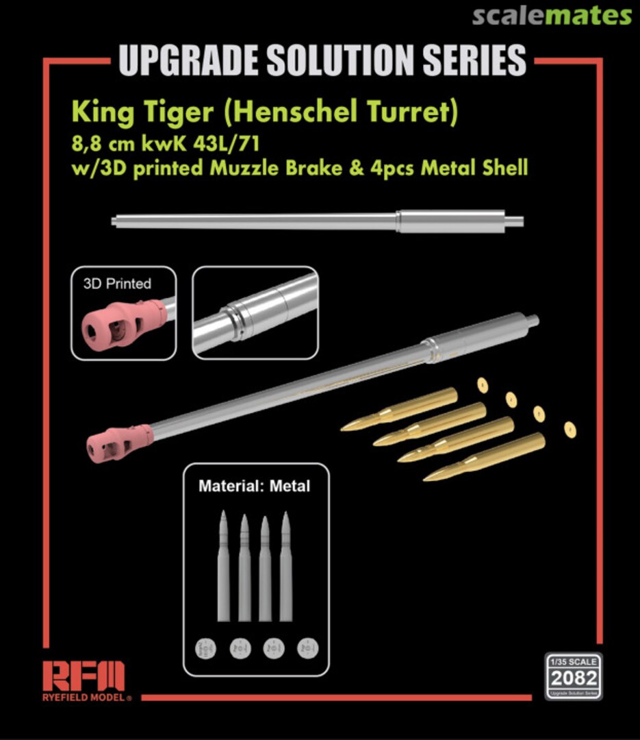 Boxart King Tiger 8,8 cm KwK 43/L71 (Henschel Turret) RM-2082 Rye Field Model Boxart King Tiger 8,8 cm KwK 43/L71 (Henschel Turret) RM-2082 Rye Field Model