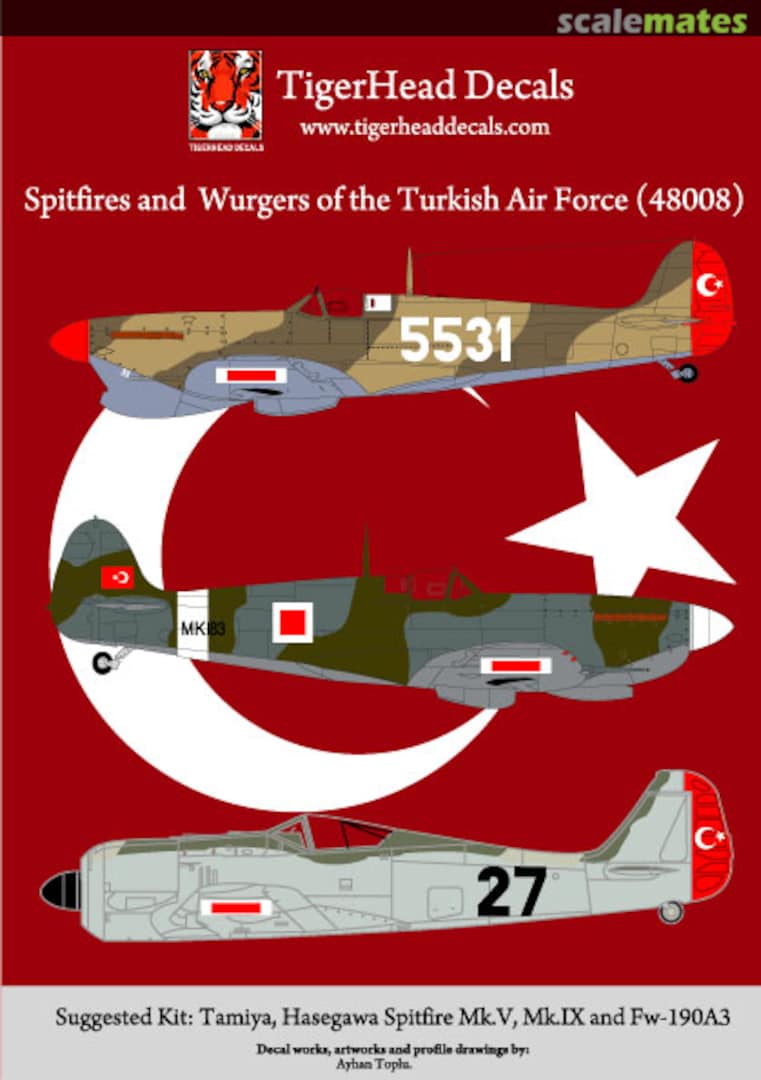 Boxart Spitfires and Wurgers of the Turkish Air Force 48008 Tigerhead Models Boxart Spitfires and Wurgers of the Turkish Air Force 48008 Tigerhead Models