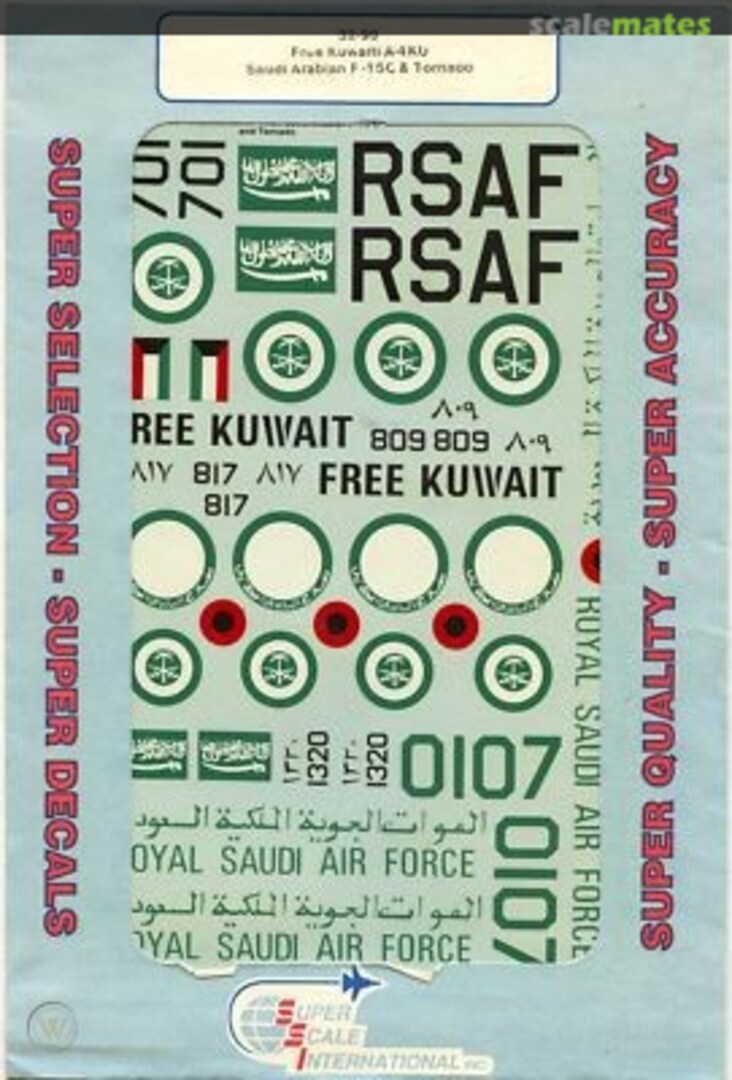 Boxart Free Kuwaiti A-4KU, Saudi Arabian F-15C & Tornado 32-99 SuperScale International Boxart Free Kuwaiti A-4KU, Saudi Arabian F-15C & Tornado 32-99 SuperScale International