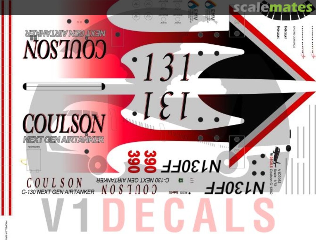 Boxart Coulson Lockheed C-130Q Hercules V1D0062-200 V1 Decals Boxart Coulson Lockheed C-130Q Hercules V1D0062-200 V1 Decals