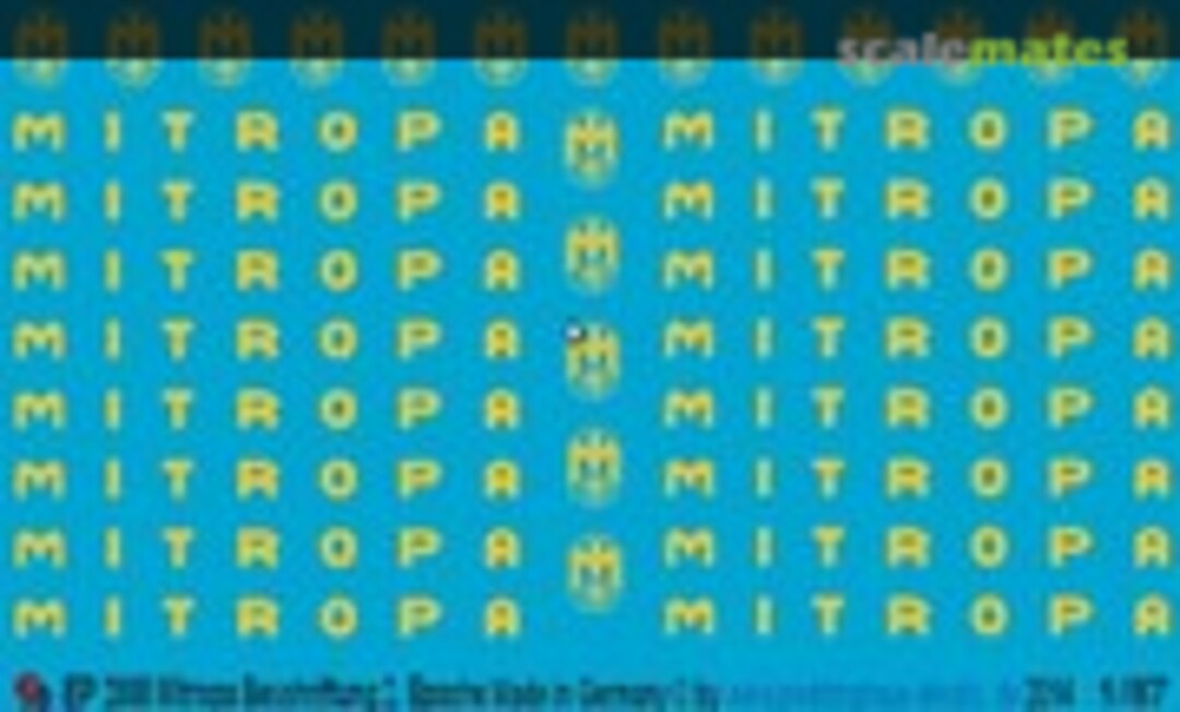 1:87 Mitropa Speisewagen Beschriftungen, 2 Epoche (Peddinghaus-Decals EP 2888) EP 2888