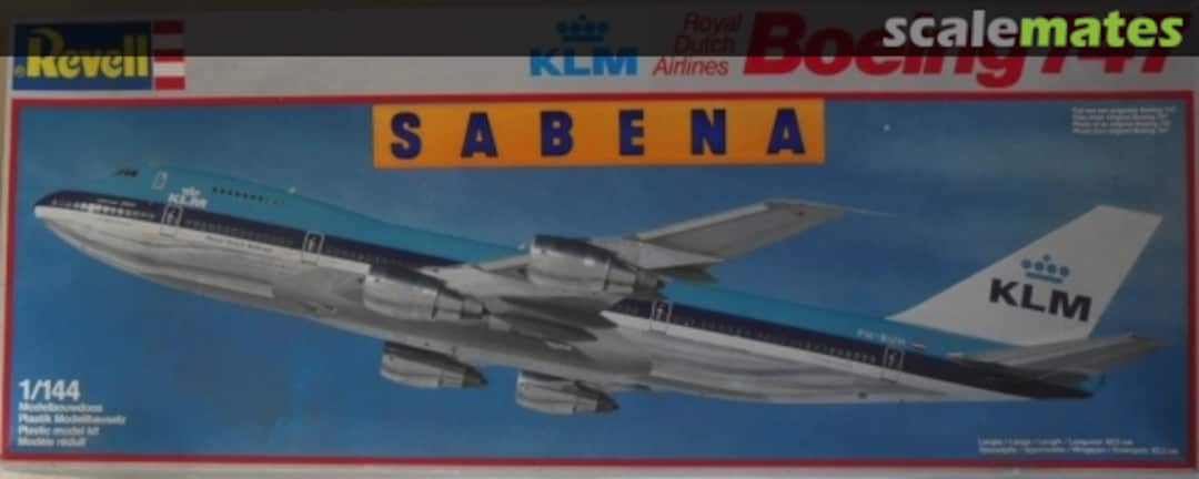 Boxart KLM Royal Dutch Airlines Boeing 747 Sabena 4507 Revell Boxart KLM Royal Dutch Airlines Boeing 747 Sabena 4507 Revell