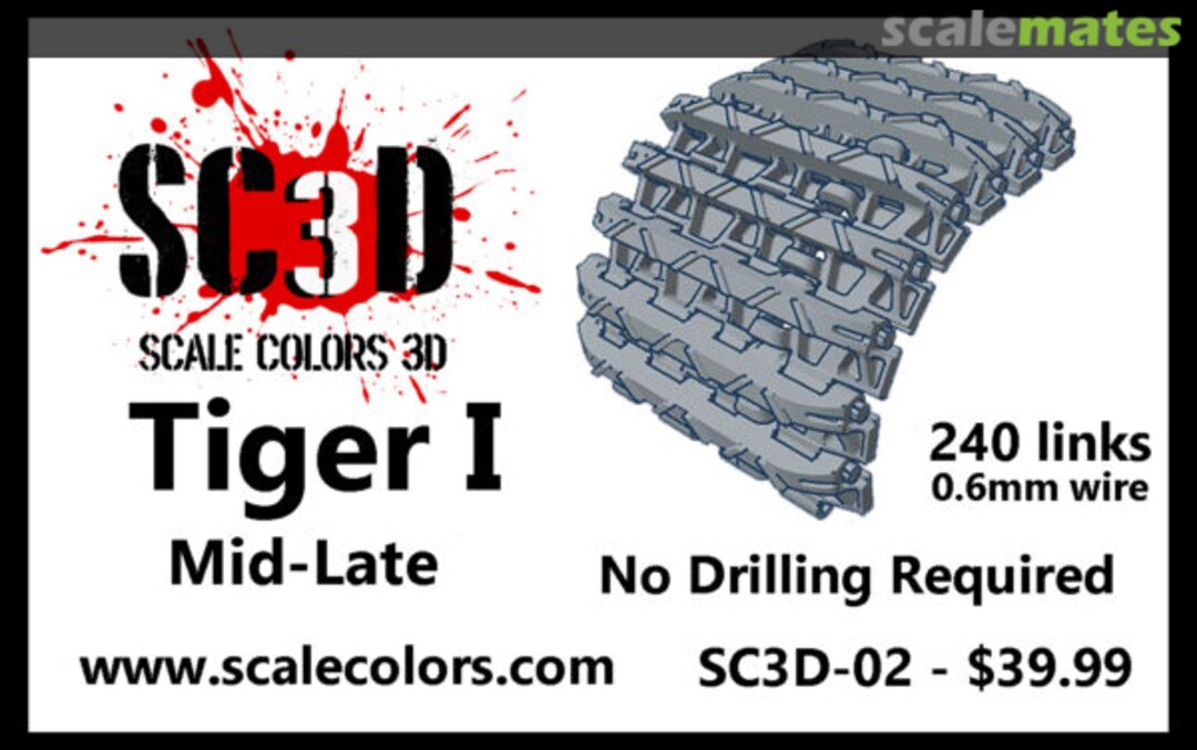 Boxart Tiger I mid-late production tracks SC3D-02 Scale Colors Boxart Tiger I mid-late production tracks SC3D-02 Scale Colors