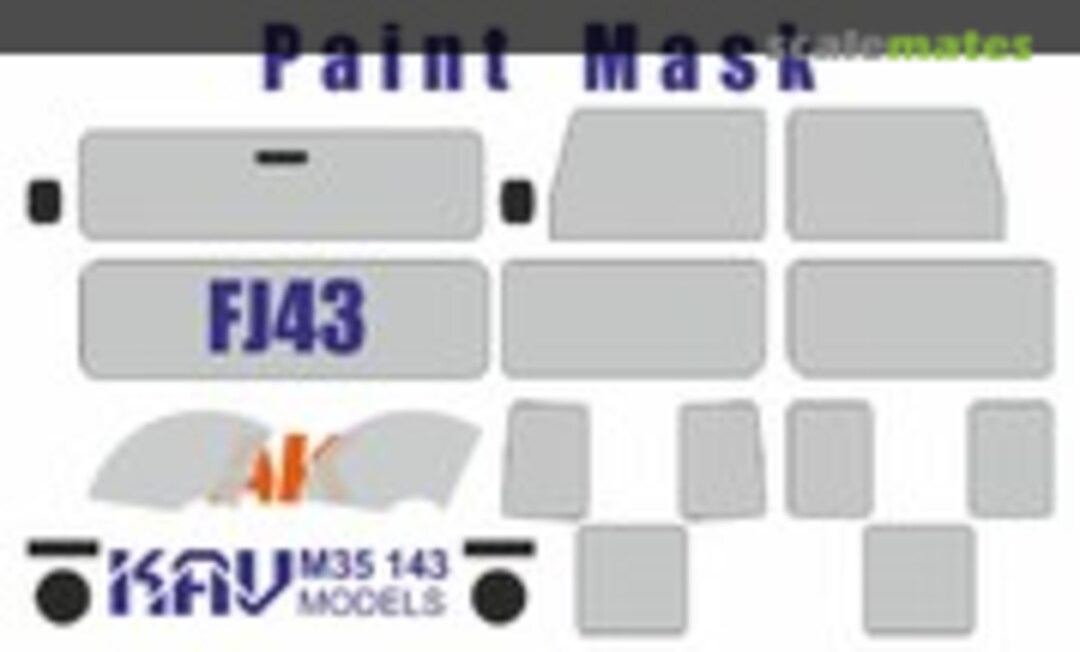 1:35 FJ43 paint mask (AK) (KAV models KAV M35 143) KAV M35 143
