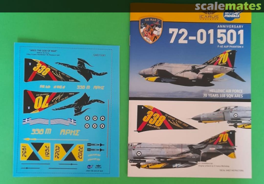 Contents F-4E AUP 72-01501 "ARES The God Of War" Decals GMD72001 Grand Models Contents F-4E AUP 72-01501 "ARES The God Of War" Decals GMD72001 Grand Models