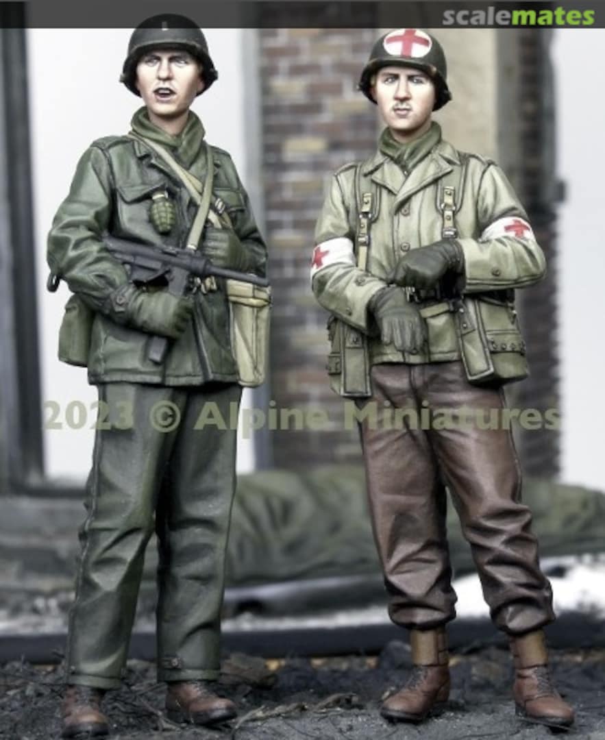 Boxart US Infantry & Medic Set (2 figures) 35314 Alpine Miniatures Boxart US Infantry & Medic Set (2 figures) 35314 Alpine Miniatures