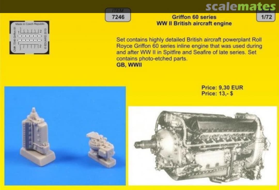 Boxart Griffon 60 Series British Aircraft Engine 7246 CMK Boxart Griffon 60 Series British Aircraft Engine 7246 CMK