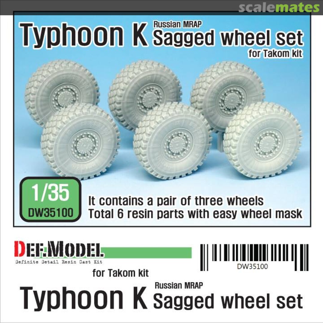 Boxart Typhoon K Sagged Wheel Set DW35100 Def.Model Boxart Typhoon K Sagged Wheel Set DW35100 Def.Model
