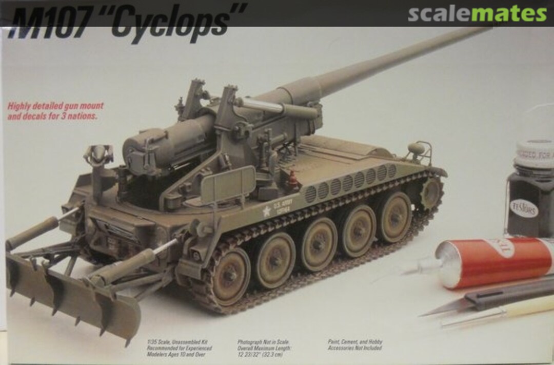Boxart M107 "Cyclops" 791 Testors Boxart M107 "Cyclops" 791 Testors