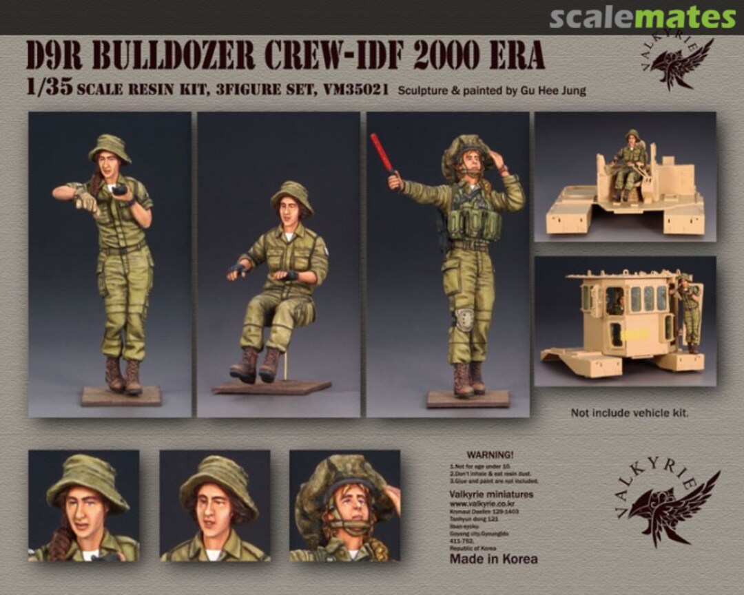 Boxart IDF D9R Bulldozer Crew 2000 Era (3 figures) VM35021 Valkyrie Miniature Boxart IDF D9R Bulldozer Crew 2000 Era (3 figures) VM35021 Valkyrie Miniature