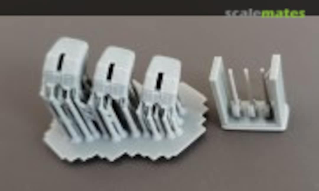 1:500 USS Long Beach CGN-9 5"/38 cal. Mounts (Turrets) (Model Monkey 500-5in38 knuckle) 500-5in38 knuckle