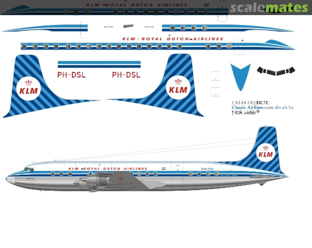 Boxart KLM DC-7C (2nd) CA144-542 Classic Airlines Boxart KLM DC-7C (2nd) CA144-542 Classic Airlines