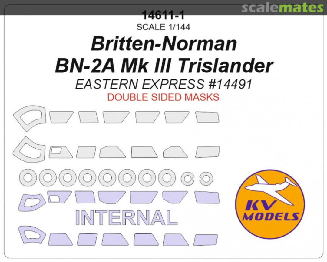 Boxart Britten-Norman BN-2A Mk.III Trislander (Double-sided mask) 14611-1 KV Models Boxart Britten-Norman BN-2A Mk.III Trislander (Double-sided mask) 14611-1 KV Models