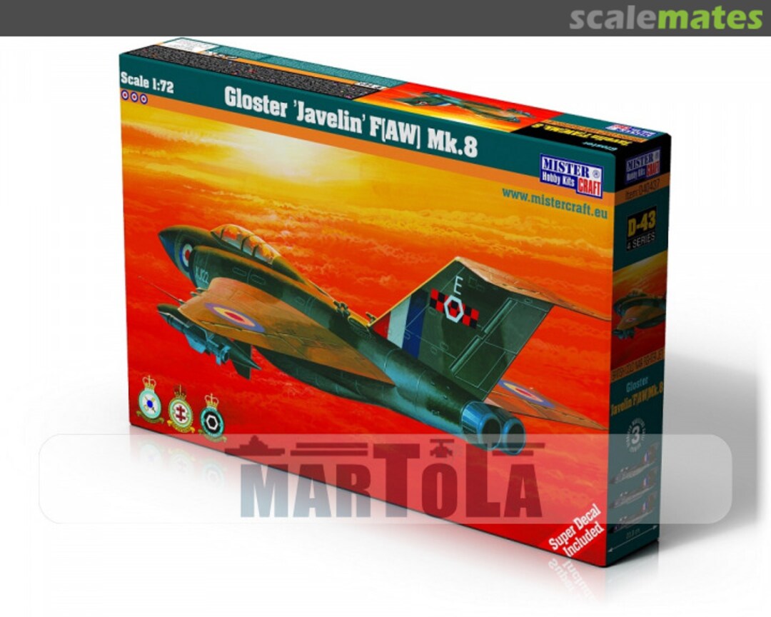 Boxart Gloster 'Javelin' F(AW) Mk.8 D-43 MisterCraft Boxart Gloster 'Javelin' F(AW) Mk.8 D-43 MisterCraft