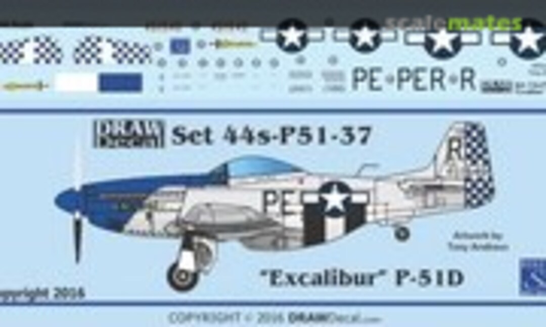 1:144 P-51D “Excalibur” (Draw Decal 44-P51-37) 44-P51-37