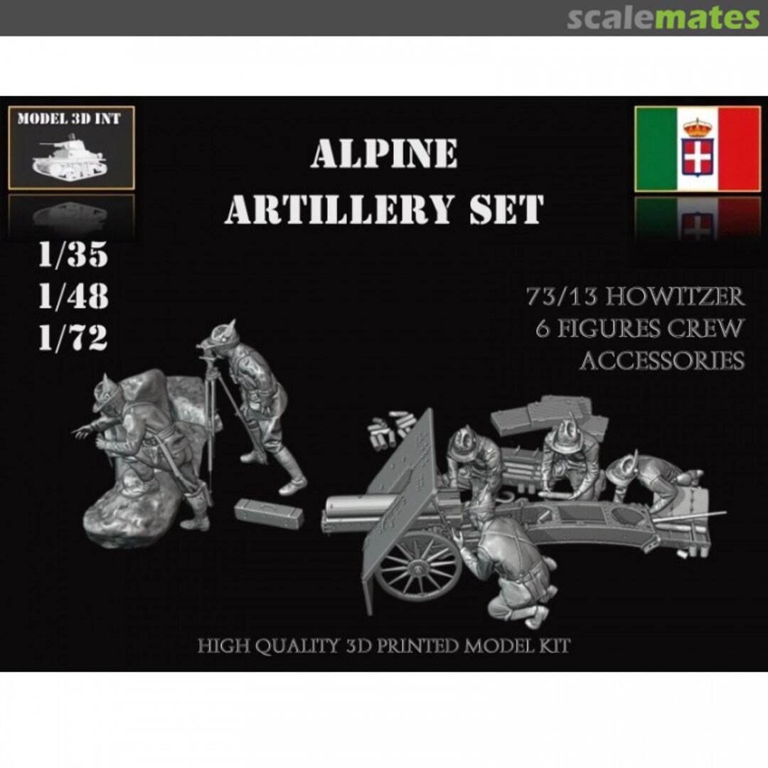 Boxart Alpine Artillery Set IT72FI4 MODEL 3D INT