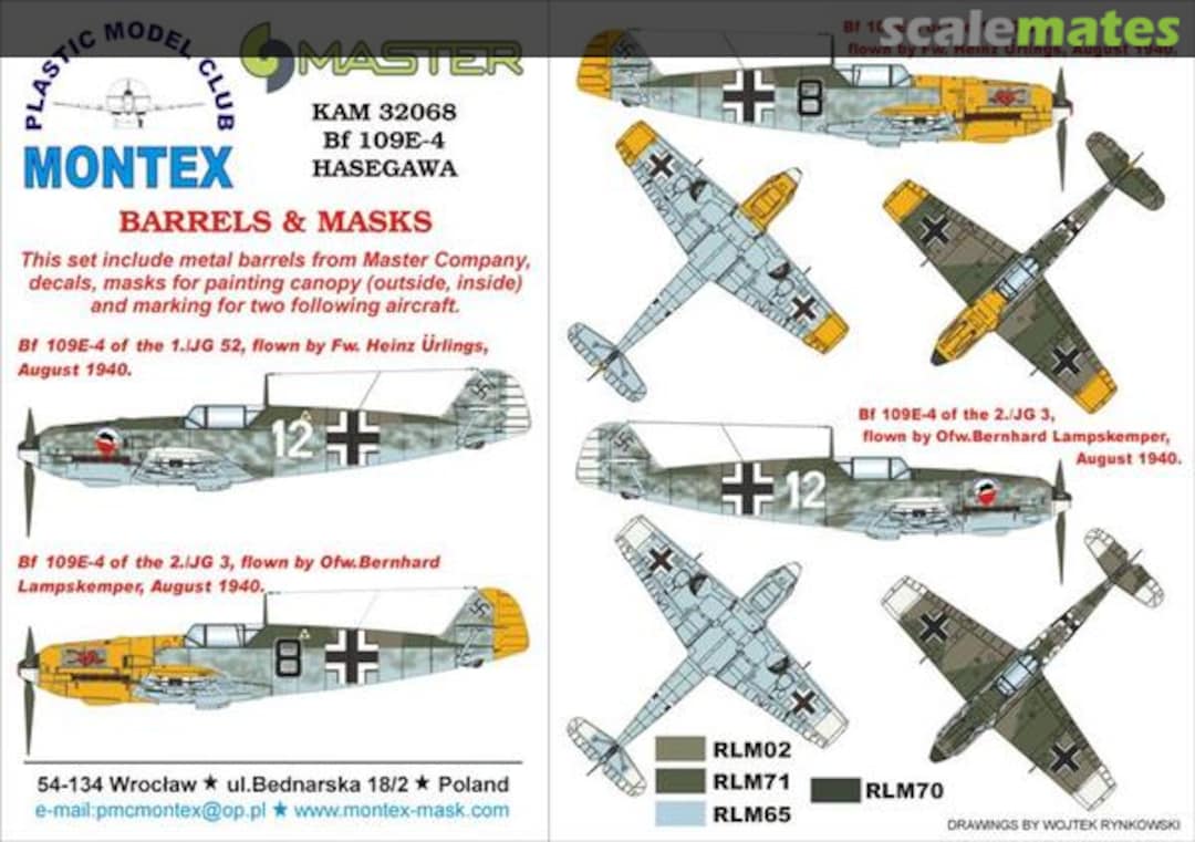 Boxart Bf 109E-4 KAM32068 Montex Boxart Bf 109E-4 KAM32068 Montex