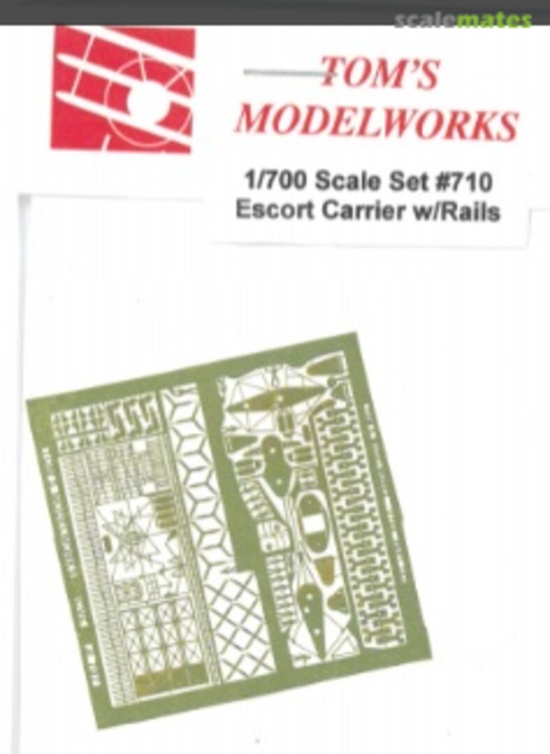 Boxart Escort Carrier with rails 710 Tom's Modelworks Boxart Escort Carrier with rails 710 Tom's Modelworks