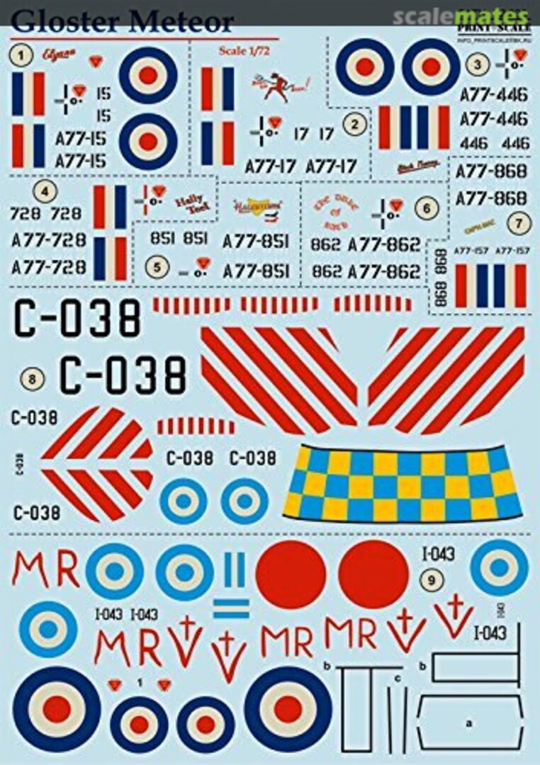 Boxart Gloster Meteor 72-233 Print Scale