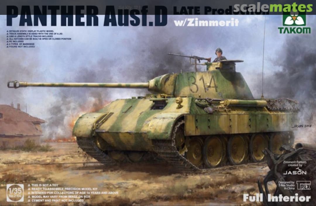 Boxart Panther Ausf. D 2104 Takom Boxart Panther Ausf. D 2104 Takom