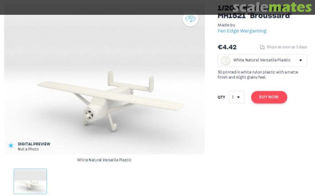 Boxart Max Holste MH1521 'Broussard'  Fen Edge Wargaming