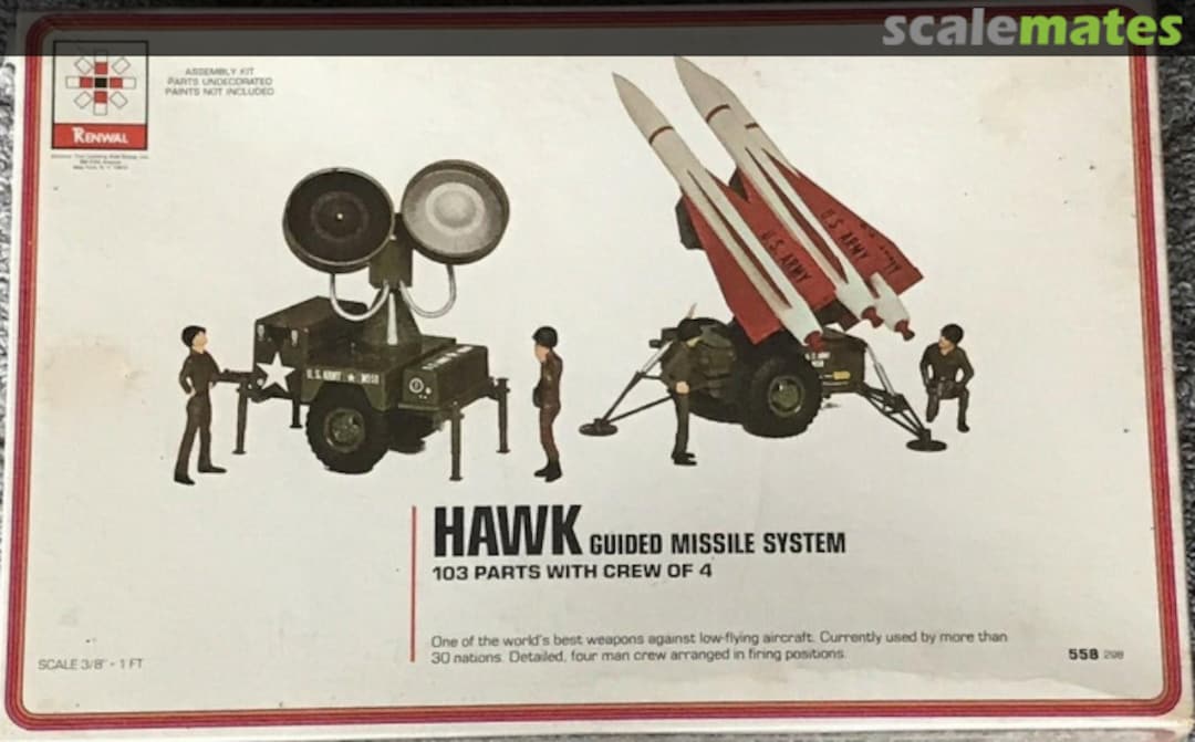 Boxart Hawk Guided Missile System 558 Renwal Boxart Hawk Guided Missile System 558 Renwal