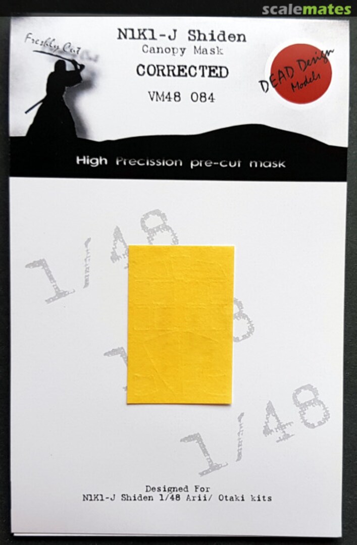 Boxart N1K1-J Shiden - Canopy Mask (CORRECTED) VM48084 DEAD Design Models Boxart N1K1-J Shiden - Canopy Mask (CORRECTED) VM48084 DEAD Design Models