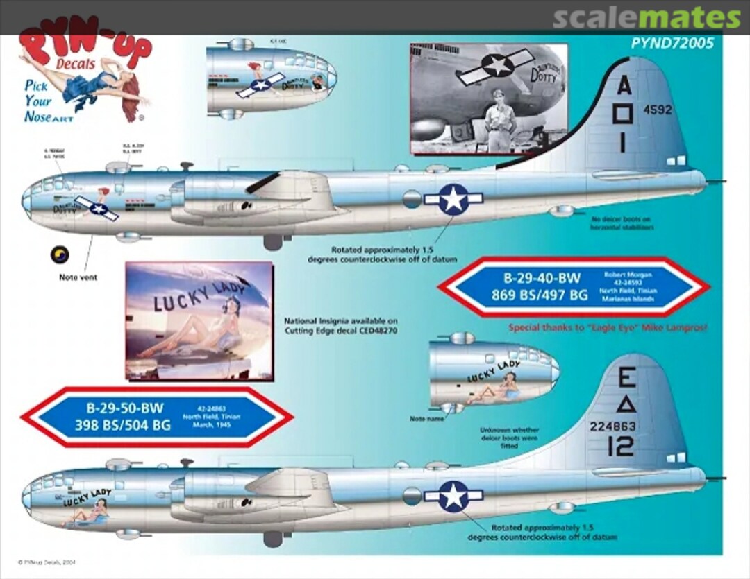 Boxart Bomber Babes Part 1 PYND72005 Pyn-Up Decals Boxart Bomber Babes Part 1 PYND72005 Pyn-Up Decals