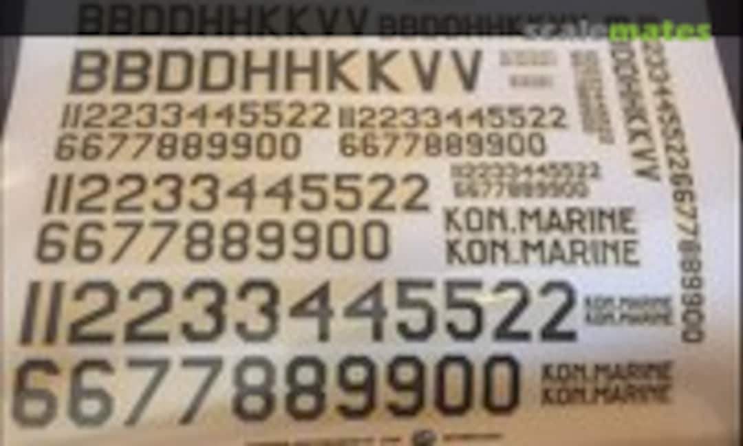 1:72 Serials For Aircraft Royal Netherlands Naval Air Service (Black) (IPMS Netherlands NL02) NL02