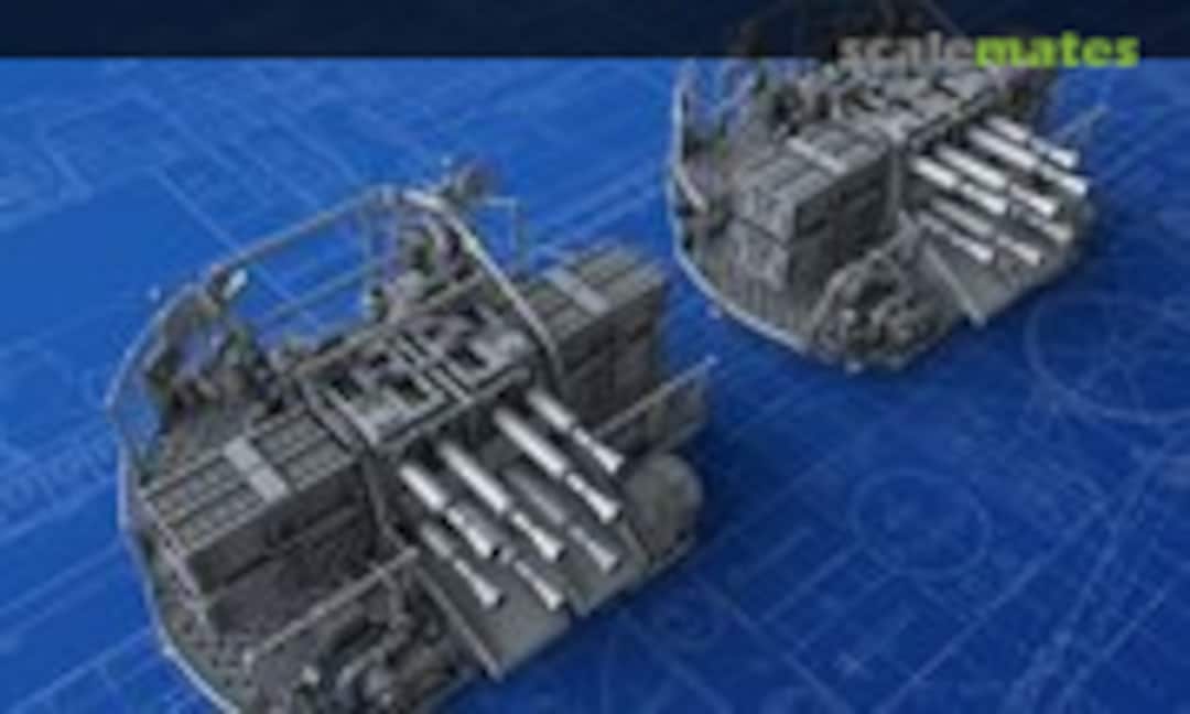 1:350 2-pdr Octuple Pom Poms (4cm/39) QF MKVIII on ‘M’ (MKV) Mount (Micro Master MM1012P) MM1012P