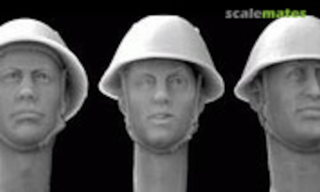 1:35 5 Heads with East German Pattern Steel Helmets (Hornet & Wolf HWH02) HWH02