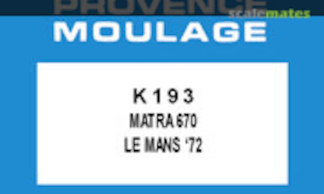 1:43 Matra MS670 #01 (Provence Moulage K193)
