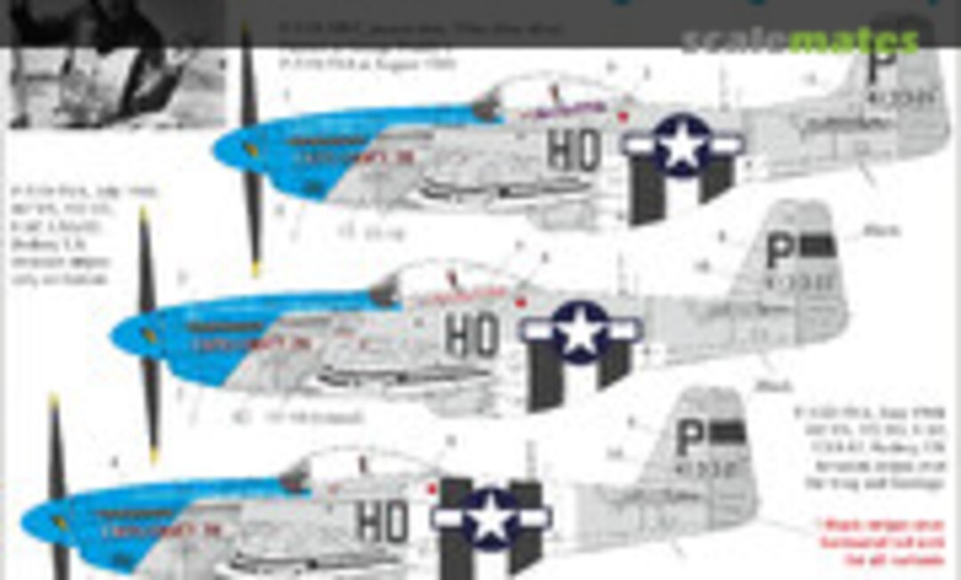 1:48 P-51D-5 George Preddy with stencils FFA (removable film) (UpRise Decal UR4836) UR4836