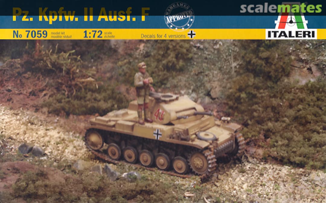 Boxart Pz.Kpfw. II Ausf. F 7059 Italeri Boxart Pz.Kpfw. II Ausf. F 7059 Italeri