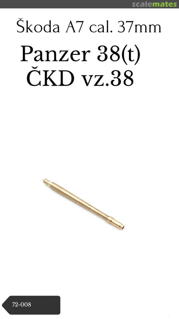 Boxart Panzer 38(t) CKD vz.38 - Skoda A7 cal. 37mm 72-008 MicroWorld