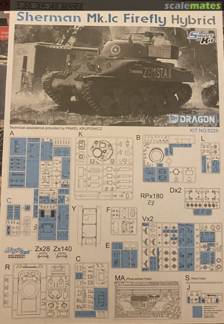 Contents Sherman MK Ic Firefly Hybrid 6228-01 Dragon Contents Sherman MK Ic Firefly Hybrid 6228-01 Dragon