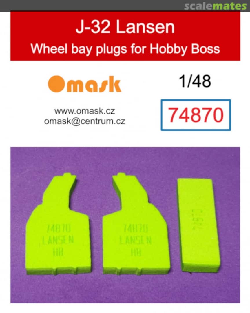 Boxart 1/48 J-32 Lansen wheel bay plugs (for Hobby Boss) 74870 Omask Boxart 1/48 J-32 Lansen wheel bay plugs (for Hobby Boss) 74870 Omask