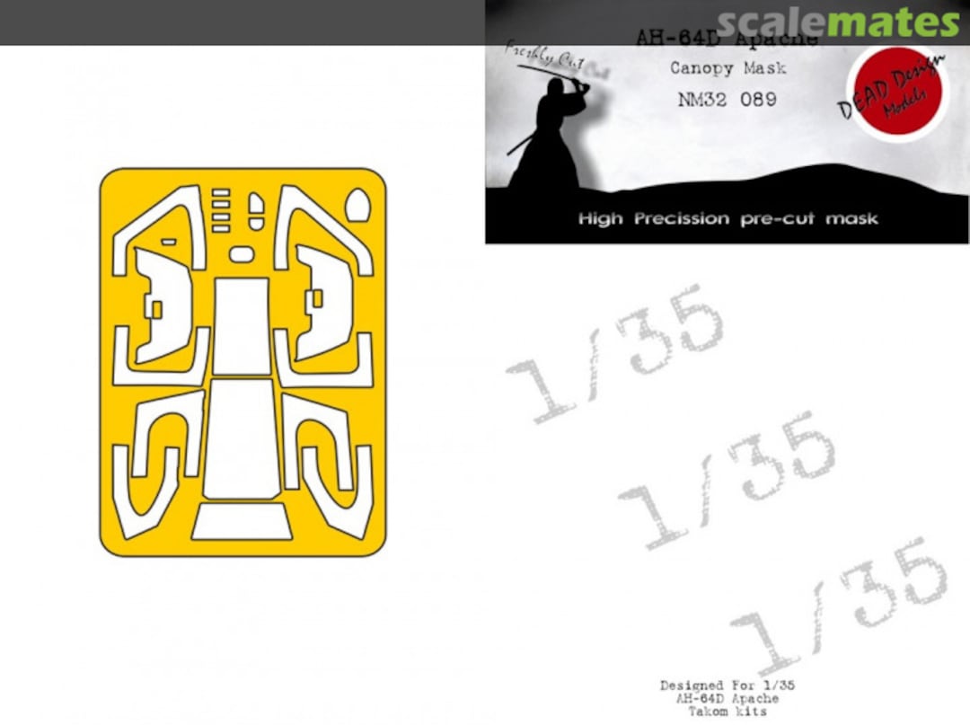 Boxart AH-64D Apache Canopy masks NM32089 DEAD Design Models Boxart AH-64D Apache Canopy masks NM32089 DEAD Design Models