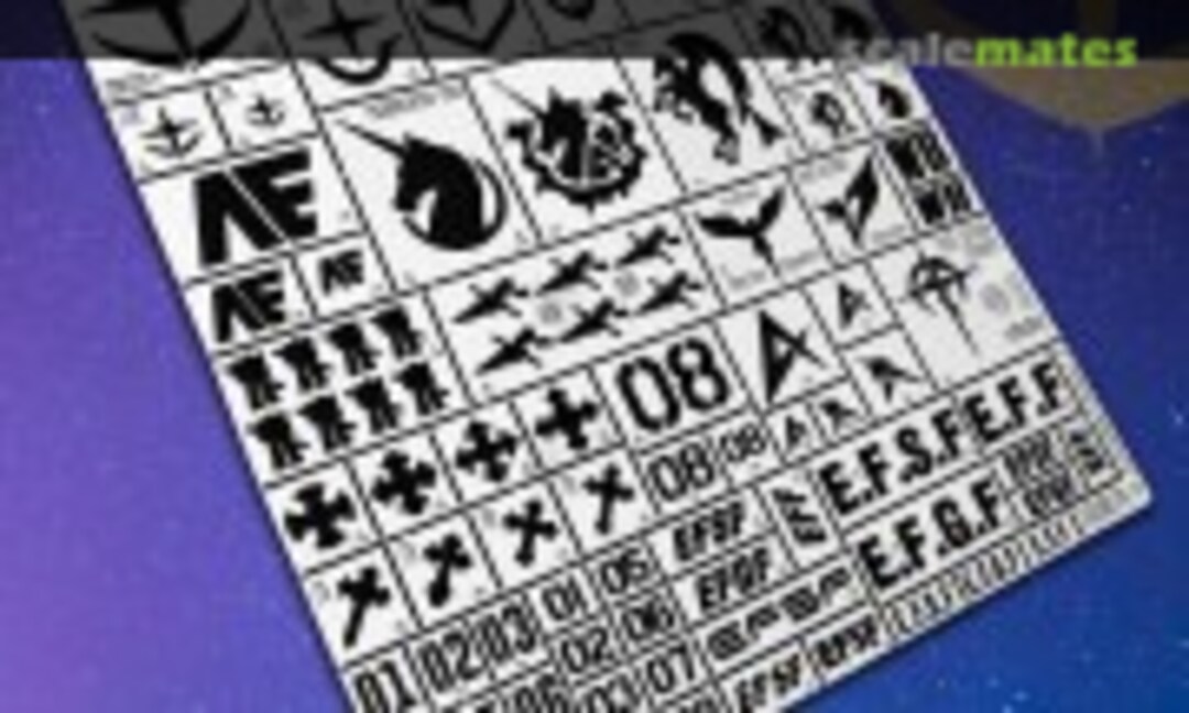 1:100 Gundam/EFSF/EFF icon military Airbrush Stencil (Alexen Model FG-AJ0077) FG-AJ0077