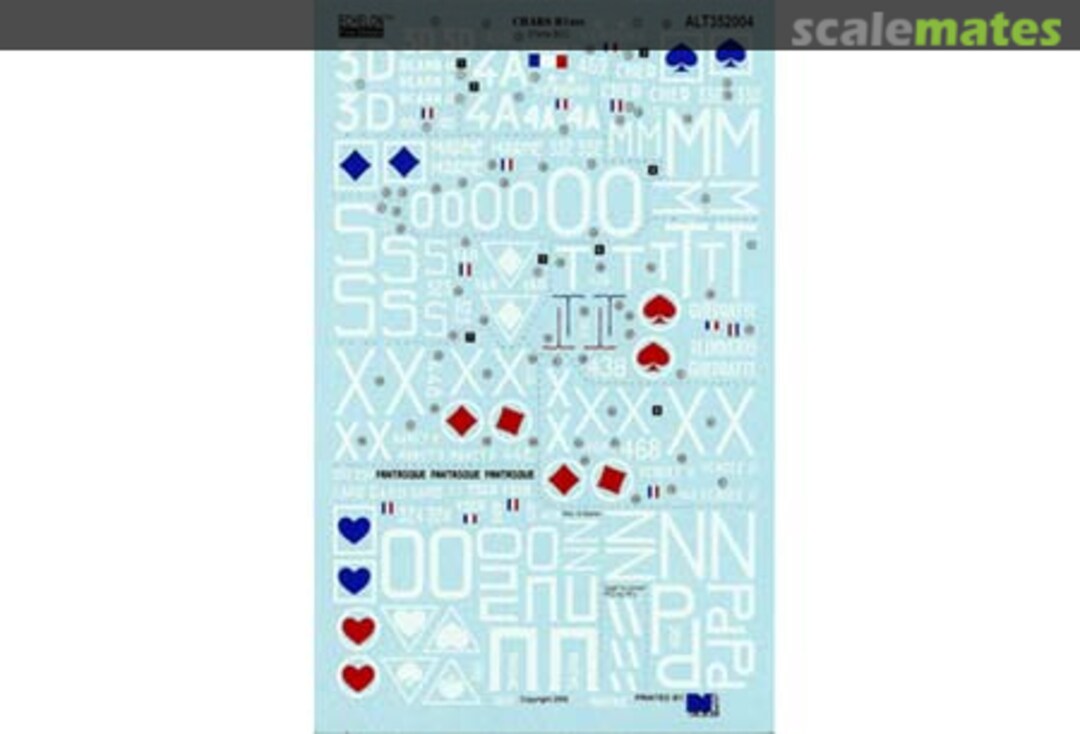 Boxart Char B1 Bis, Markings of 37ème Tanks ALT352004 Echelon Fine Details Boxart Char B1 Bis, Markings of 37ème Tanks ALT352004 Echelon Fine Details