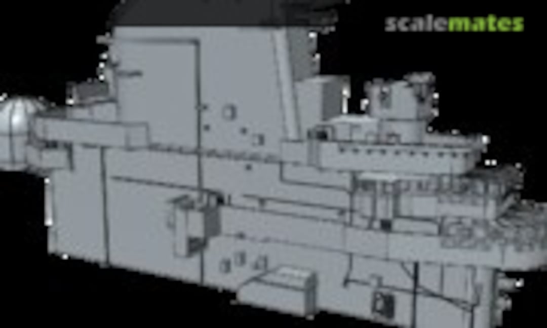 1:530 USS Yorktown CVS-10 Island, 1968-1970 (Model Monkey 530-CV10 1968)