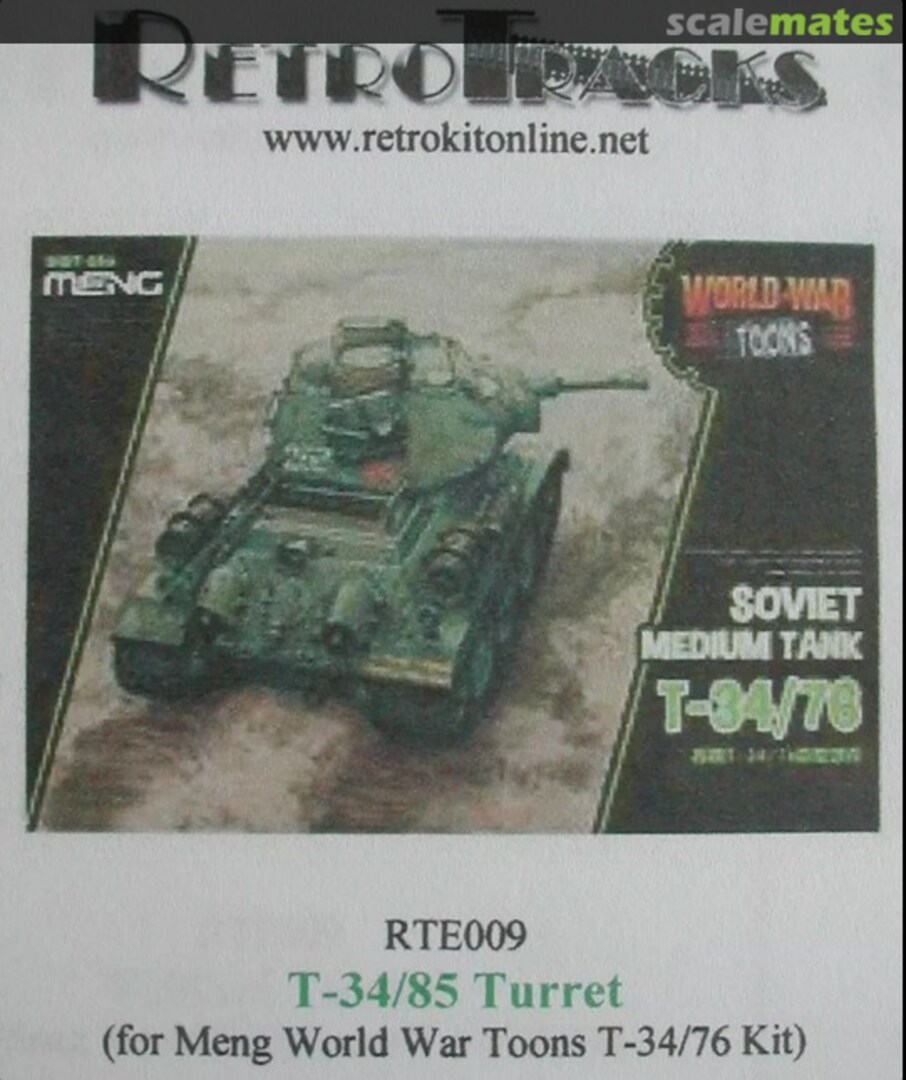 Boxart T-34/85 Turret RTE009 RetroTracks Boxart T-34/85 Turret RTE009 RetroTracks